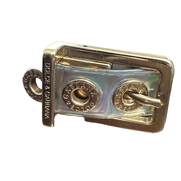 Dolce & Gabbana Iridescent Silver Ankle Strap Sandal Heels size 40 - Picture 5 of 9